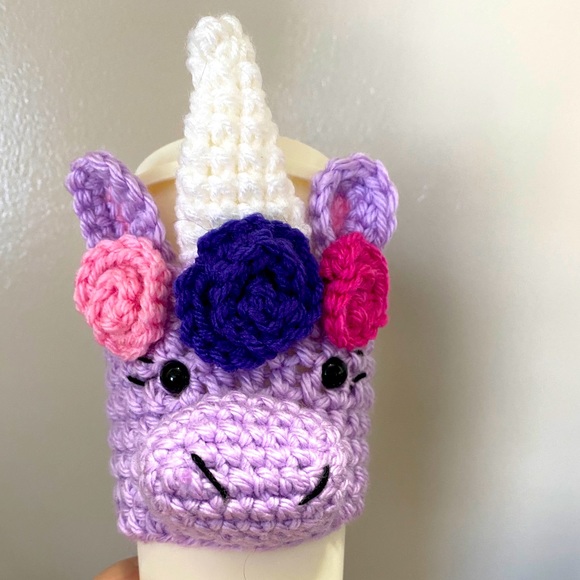 Other - Crochet Cup Cozy Purple Unicorn